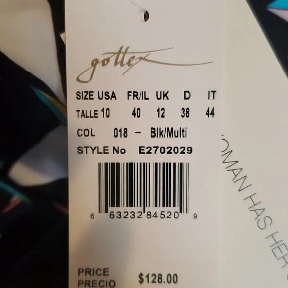 Gottex Women’s tutti frutti heyhole Halter V-Neck One Piece Swimsuit size 10 - Picture 6 of 16